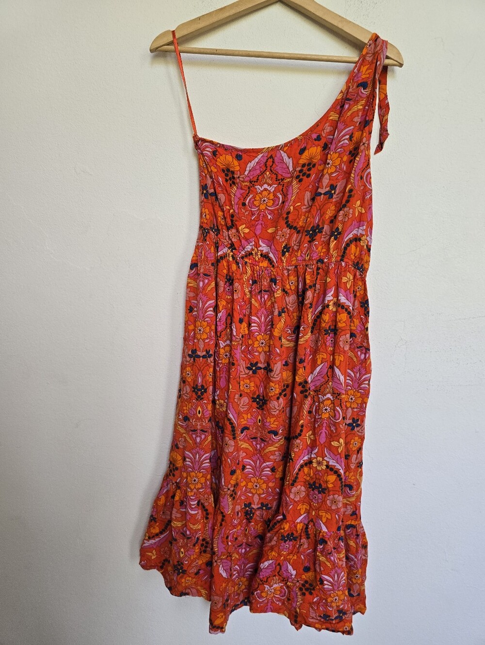 Band of the Free One Shoulder Boho Floral Midi Dress L - Picture 11 of 15